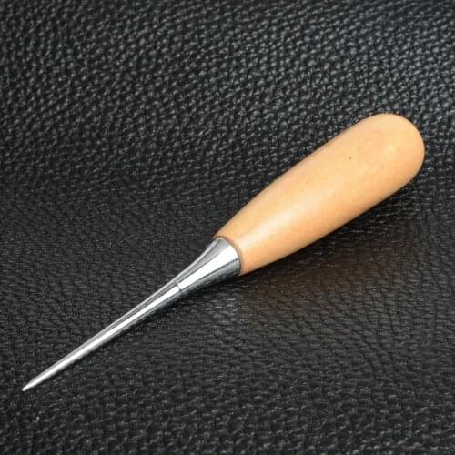 Fashion Wooden Handle Sewing Awl Speedy Hand Stitcher Leathercraft Canvas Leather Tent Sewing Needle Kit Tool High Quality