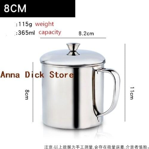 Stainless steel high-capacity cup water glass With handle and cover ermo Cup Coffee Jug Milk Tea Cups Double Office Water Mugs