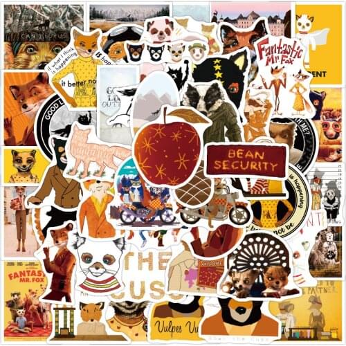 10/50Pcs Anime Film The Fantastic Mr-Fox Graffiti Stickers for Luggage Laptop Motorcycle Skateboard Pegatinas Animal Sticker