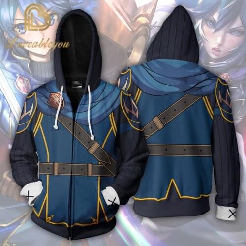 Fire Emblem Sweatshirts Cosplay Costume 3D Printed Sweatshirt Cardigan Sweater Cosplay Game Anime Fire Emblem Robin Jackets