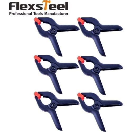 DIY Tools 6PCS 3.5inch Hard Plastic Nylon Spring Clamps Set for Woodworking Grip Clips Paper Photo Clamp