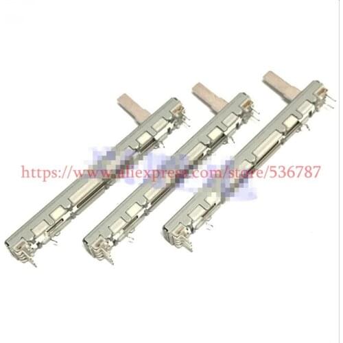 1PCS 20KAx2 VOLUME potentiometer Dual 20K 75mm for mixer Japan ALPS Slide FADER