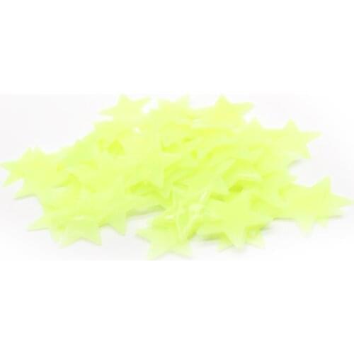 100pc Kids Bedroom Fluorescent Glow Shine Stars Glow In The Dark Snowflake Wall Stickers Luminous Stickers Childrens Room