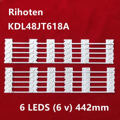 100pcs/Lot Original novo LED backlight tira bar para KDL48JT618A KDL48JT618U KDL48SS618U 35018539 35018540 6 LEDS (6 v) 442mm