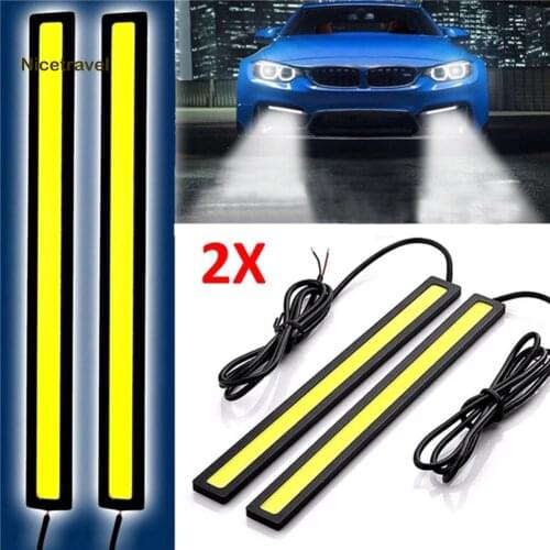 2 Pcs 17cm Waterproof Led Cob Light Stripe For Car / Racing / Daytime / Fog Car Light Bars Waterproof And Durable