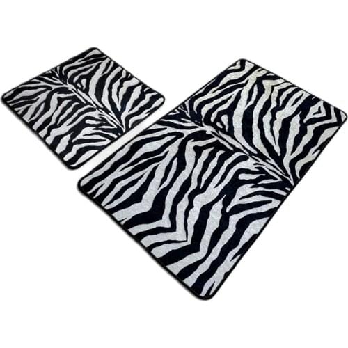 2 Pcs Set Bathroom Carpet Mat Washable Non-Slip Floor Set for Closet 60x100-50x60 No Smell Quality Design Stylish Modern turkey