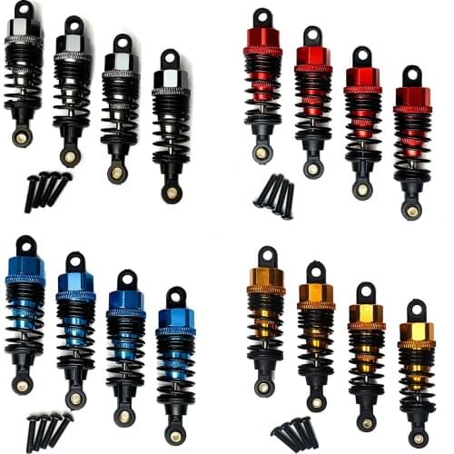 4pcs Alloy Metal Adjustable Front&Rear Shock Absorbers for Tamiya TT-02 TT02 1/10 RC Car Accessories