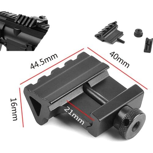 45 Degree Angle Hunting Scope Mount Aluminum Offset 4 Slot Side Rail RTS Sight Rail Airsoft 45mm Picatinny Laser Adapter