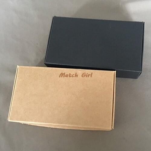 50pcs/lot-13.3*6.8*1.8cm Blank Brown Carton Kraft Box, Gift Packing Boxes, Soap Packaging, Storage Item Aircraft box