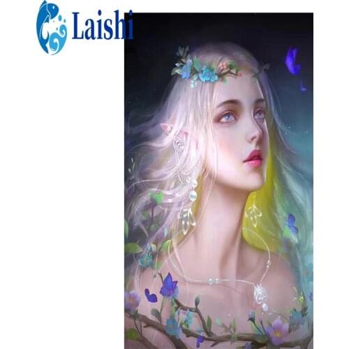 5D Diy round diamond painting Fantasy woman kit animal cross stitch mosaic diamond embroidery home decoration new year gift