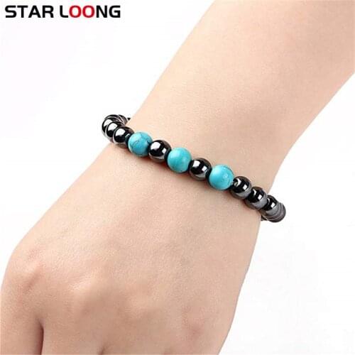 8mm Nature stone Hematite Beads Seven Chakra Healing Beaded Balance Bracelet 8 types for Men Women Yoga Chakra Bracelet Jewelry