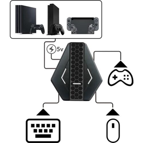 Game Controller Adapter Gaming Keyboard Mouse Converter Gamepad Support for Sony PlayStation PS3 PS4/Xbox one/Nintendo Switch