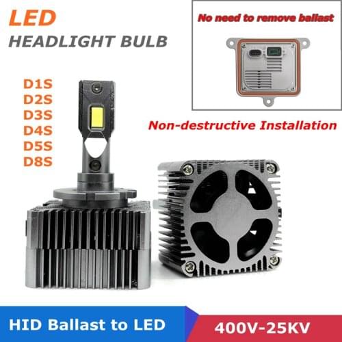 Goeser Car Headlight LED D1S D2S D3S D4S D5S D8S 100W 12000LM With CANBUS Error Free Plug and Play D1 D2 D3 D4 D1R D2R D3R D4R