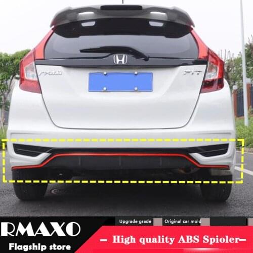 For Honda FIT JAZZ ABS Rear Bumper Diffuser Protector For 2018-2019 JAZZ YCK Body kit bumper rear Front shovel lip rear spoiler