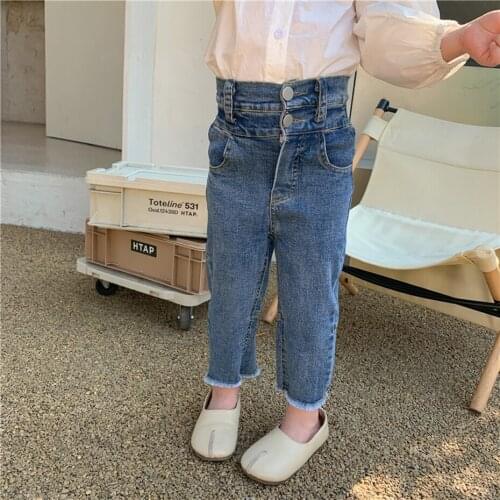 Jeans Girl Solid Color Kids Jeans For Girls Casual Style Kids Jeans Spring Autumn Clothes For Girls
