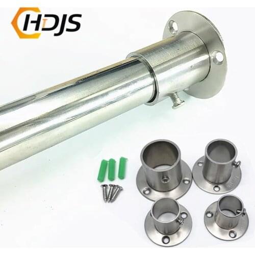 304 stainless steel high base flange base thick drawing flange stainless steel round tube seat curtain rod flange base