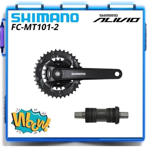 Shimano HYPERDRIVE FC-MT101-2 Crankset MTB 2x9s mountain Bicycle Bike front chainwheel FC MT101-2 170mm 175mm 22-36T BB UN101