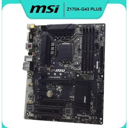 FOR MSI Z170A-G43 PLUS Desktop Motherboard DDR4 Z170 LGA 1151 M.2 ATX Used Motherboard