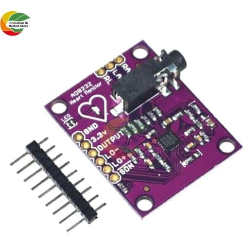 AD8232 Single Lead Heart Rate Monitor ECG Developemt Board Module for Arduino Compatible Diy Kit Electronic PCB Board Module