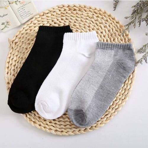 20Pcs=10Pair Solid Size EUR 36-43 Mesh Mens Socks Invisible Ankle Socks Men Summer Breathable Thin Boat Socks Free Shipping