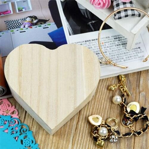 New 1pc Heart Shape Jewelry Organizer Box Engagement Ring For Earrings Necklace Bracelet Display Gift Box Holder