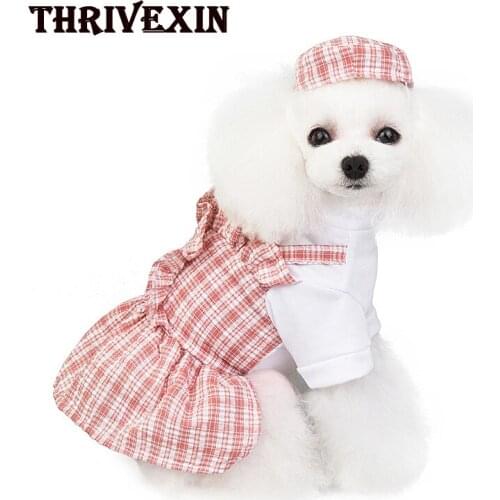 Pet Dog Clothes Spring and Summer New Dress Comfortable Fashion Uniform Skirt Thin Cat Pets Clothing