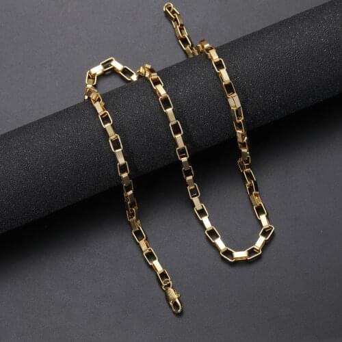 Popular 925 Sterling Silver 18K gold 5MM box chain Necklace for Mens Women Luxury Fashion brands Party Jewelry Holiday gifts