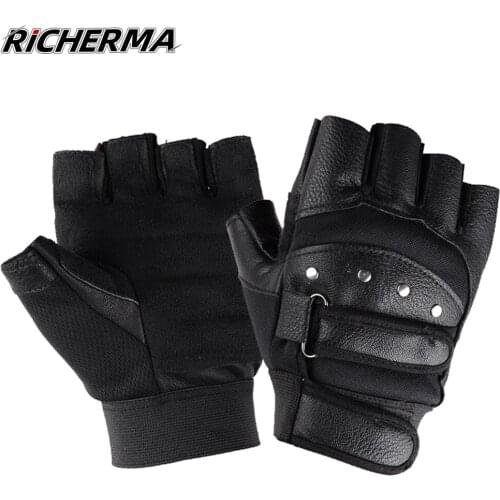 Fingerless Motorcycle Gloves Hand Protective Summer Cycling Gloves Men Women Sports Pitbike Motos Moto Bicycle Gloves