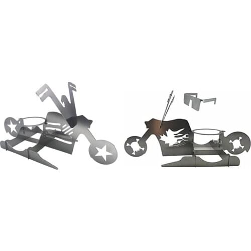 Portable Chicken Stand Beer Motorcycle BBQ Stainless Steel Rack with Glasses Indoor Outdoor Use Beer Chicken Roaster