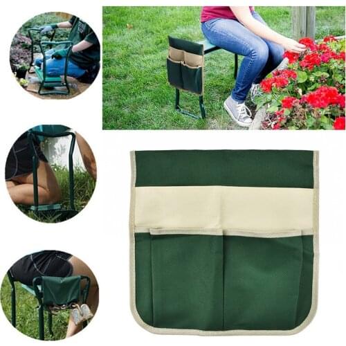 Portable Garden Kneeler Tool Bag Storage Pouch For Kneeling Chair Multi Pocket Outdoor Garden Folding Chair Toolkit Storage Bags