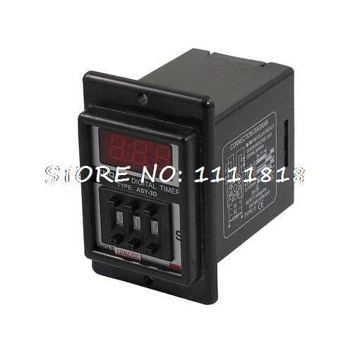 AC/DC 12V 8 Pin DPDT 0.1-99.9 Second 99.9s Time Delay Relay Timer Black ASY-3D