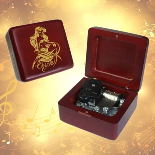 ROSIKING Handmade Wooden The Little Mermaid Music Box birthday Gift For Christmas/Birthday/Valentines day gift boxs