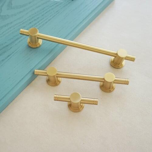 3.78" 6.30'' Pure Copper Cabinet Handles Knobs Kitchen Door Cupboard Pulls Hardware Wardrobe Closet Handle 96mm 160mm