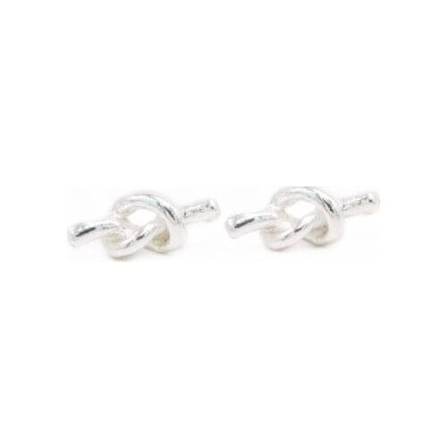 New Simple Knot Style Ear Nails Round Pattern Earrings Zinc alloy Material Three Color Optional