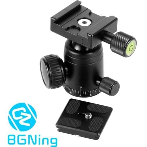 360 Swivel Aluminum Alloy Heavy Duty Camera Tripod Ball Head + QR Quick Release Plate Mount for DSLR Camera Photo Video Studio
