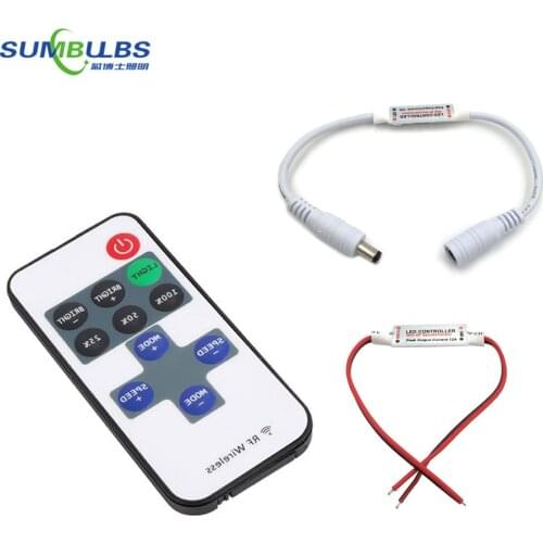 DC 5-24V LED Strip Light Lamp Bulb Dimmer Remote Controller Switch 12V 24V Driver Plug Adapter LED Lighting Single Color Control