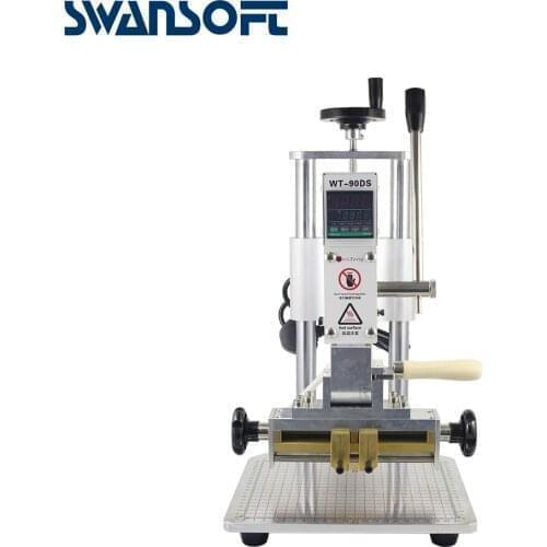 SWANSOFT New Style WT-90DS Digital Hot Stamping Foil Machine for Leather Paper with different font