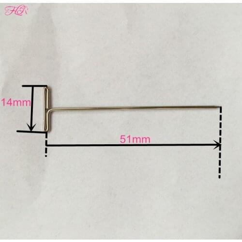 T pin for wig fix on canvas block head wig toupee making tools 50pcs/lot 14mm width 51mm length