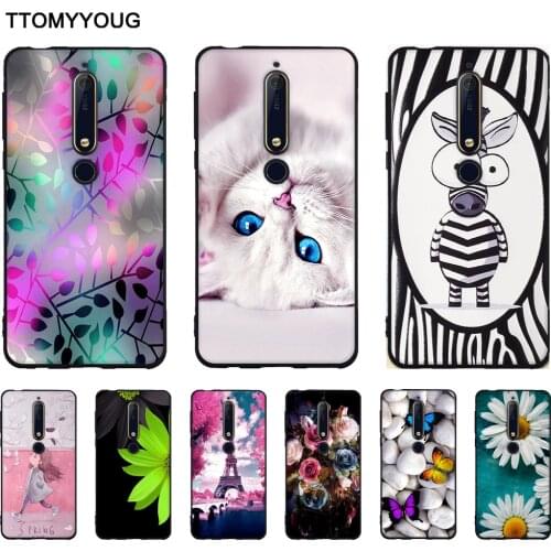 TPU Phone Case For Nokia 6.1 Soft Silicone Back Cover For Nokia 6 2018 Painted Print Protector Shells Bags For nokia 6 2018