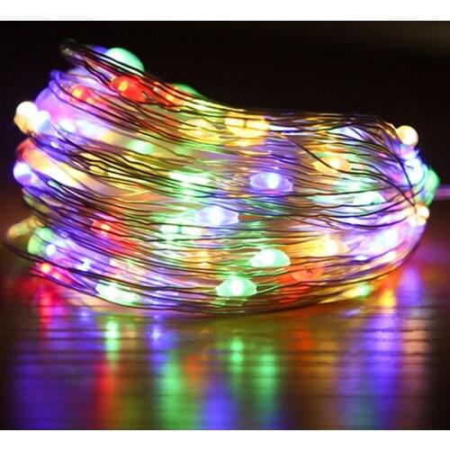 Solar String Lights 8 modes 100 LED 200 LED Solar Waterproof Fairy Copper Wire Lights for Christmas Bedroom Patio Wedding