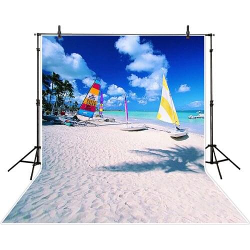 Bright Summer Background for Photography Golden Beach Vinyl Backdrop for Photo Studio Summer Photo Booth Backdrops Custom