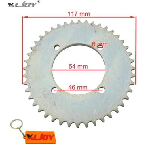 XLJOY T8F 44T Tooth 54mm Rear Chain Sprocket Silver For Mini Moto ATV Quad Dirt Pit Pocket Bike Parts Moped Scooter