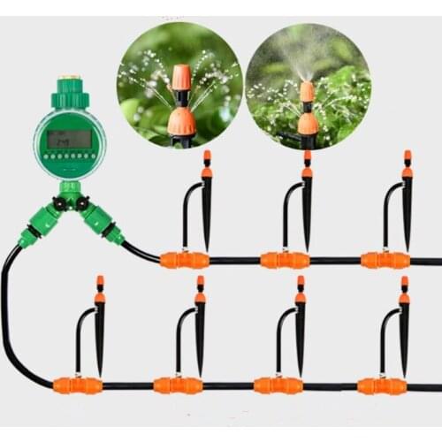 20m Atomizing Micro Sprinkler Water Timer Drip Irrigation Equipment Family Balcony Garden Timing Automatic Watering Kits