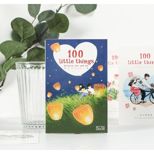 30 Pcs/Set 100 Little Things in Love Postcard DIY You and Me Greeting Card Message Card Birthday Gift Card