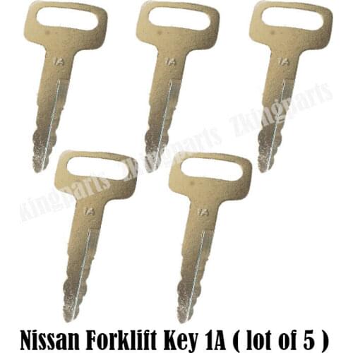 5PCS Heavy Equipment Key KEY00-GB01A 1A Fit For Nissan Forklift