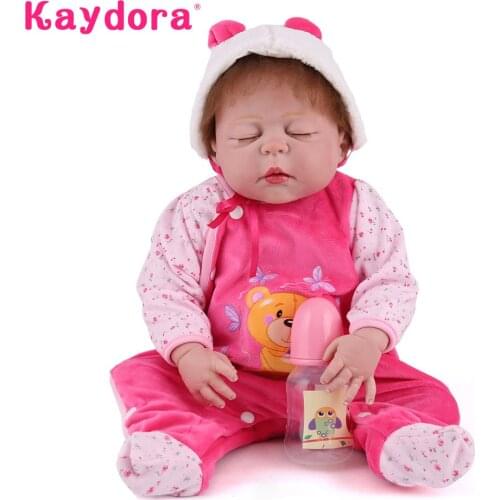 55 CM Reborn Doll Full Silicone Bathe Partner 22 Inches dolls reborn Handmade Realistic Dolls Toys New lol Bebe Gift Kaydora