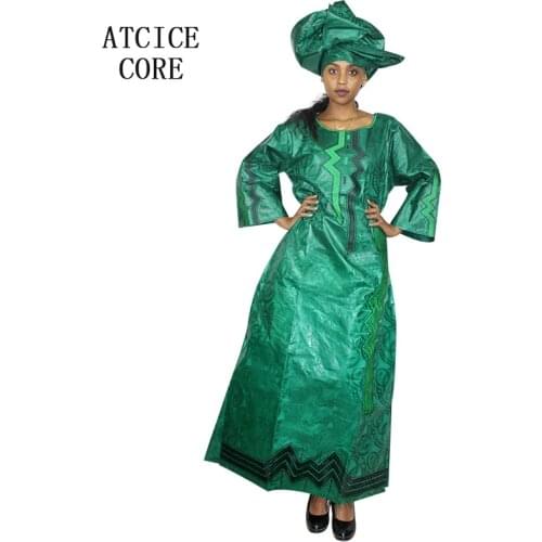 African dresses for women 2018 new fashion design dashiki traditional african basin riche embroidery design long dress