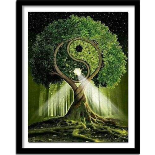 Diamond embroidery Chinese elements Yin and Yang 5d diamond painting full diamond 3d picture of rhinestones cross-sti