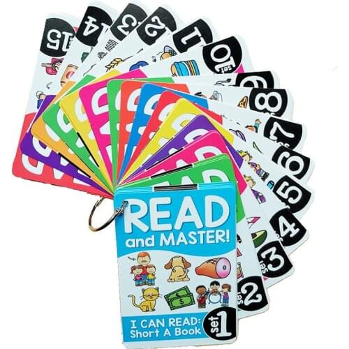 “I can read” English Reading Word Card Childrens Learning English Enlightenment Books Educational Toy Card For Child Kids Gift