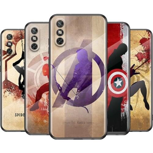 Avenger Marvel Superhero For Huawei Y6 Y7 Y9 Y5P Y6P Y8S Y8P Y9A P Smart Z 2019 2020 2021 Tempered Glass Phone Case